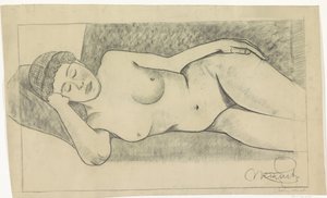Femme nue allongée - Samuel Jessurun de Mesquita