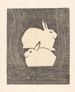 Deux lièvres des neiges