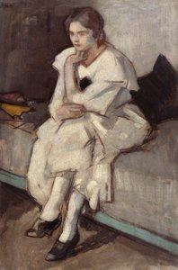 Fille en Robe Blanche - Samuel John Peploe