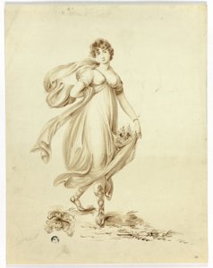 Jeune Femme Portant des Fleurs - Samuel Lane