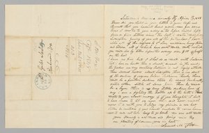 Lettre à Giles Saunders de Samuel M. Fox concernant la traite des esclaves, 17 avril 1848 - Samuel M. Fox