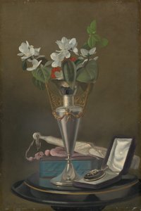 Nature morte avec éventail et pendentif, vers 1865-1875 - Samuel Marsdon Brookes