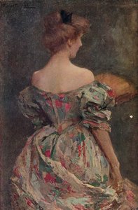 La robe fleurie, 19ème siècle - Samuel Melton Fisher