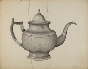 Théière en étain