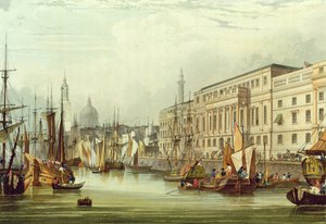 Custom House, E16, gravé par R. G. Reeve, 1828