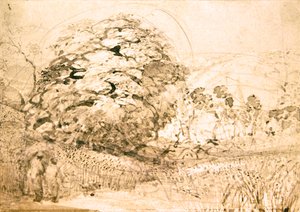 Un chemin à travers un champ de maïs, vers 1832-33 - Samuel Palmer