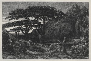 Le Bosquet de cyprès - Samuel Palmer