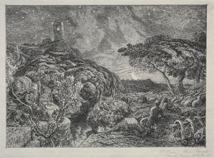 La Tour solitaire, 1879 - Samuel Palmer