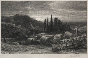 La Lune montante - Samuel Palmer