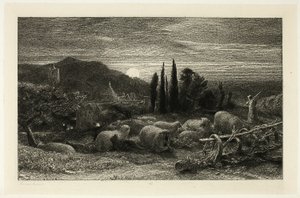 La lune montante - Samuel Palmer
