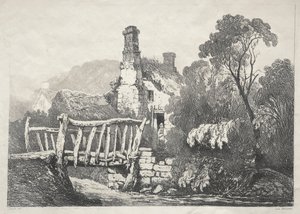Une série de bâtiments anciens et de cottages ruraux dans le nord de l