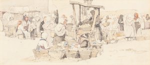 Un marché en plein air - Samuel Prout