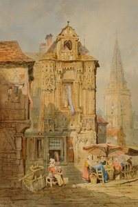 Marché à Bruges, début du 19ème siècle - Samuel Prout