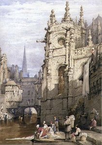 Scène avec lavandières - Samuel Prout