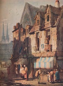 Scène de rue, Bayeux, Normandie, vers 1828
