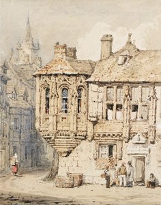Scène de rue à Rouen, début du 19e siècle - Samuel Prout