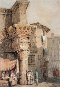 Temple de Pallas, Forum de Nerva, Rome - Samuel Prout