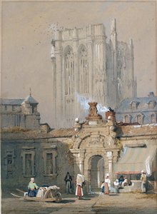 La vieille tour, cathédrale de Cologne, début du 19ème siècle - Samuel Prout