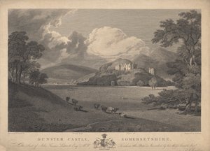Vue nord-est du château de Dunster, Somerset - Samuel Rawle
