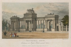 Arc de triomphe, entrée de Hyde Park Corner, Londres, érigé en 1827