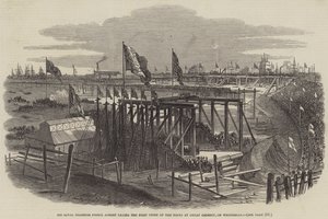 Son Altesse Royale le Prince Albert posant la Première Pierre des Docks à Great Grimsby, mercredi - Samuel Read