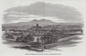 La ville de Worcester, depuis le chemin de fer Oxford, Worcester et Wolverhampton