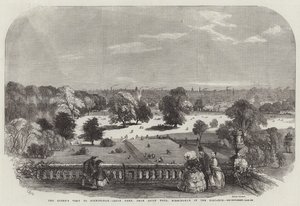 La visite de la reine à Birmingham, Aston Park, depuis Aston Hall, Birmingham au loin - Samuel Read