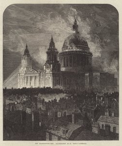 Le jour de Thanksgiving, illumination de la cathédrale Saint-Paul - Samuel Read