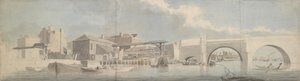 Pont de Westminster, côté Surrey, vers 1750 - Samuel Scott