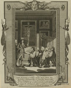 Les sept Évêques présentant leur pétition au Roi Jacques II à St James - Samuel Wale
