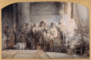 Judas recevant les trente pièces d