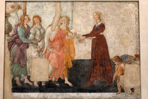 Vénus et les trois grâces offrant des présents à une jeune fille, c.1483-85 - Sandro Botticelli