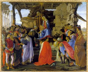 Adoration des Mages, représentation des membres de la famille Médicis - Sandro Botticelli