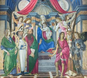 Madone et Enfant en majesté avec des saints - Sandro Botticelli
