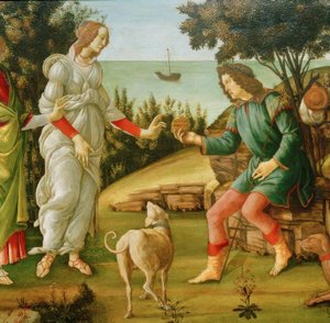 Le Jugement de Pâris (Vénus et Pâris) - Sandro Botticelli