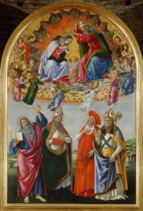 Couronnement de Marie avec quatre saints - Sandro Botticelli