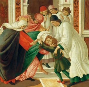 Vie et miracles de saint Zénobe (Résurrection des morts) - Sandro Botticelli
