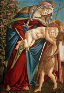 Madone avec enfant et le petit Jean - Sandro Botticelli