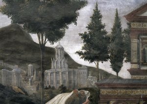 La Purification du lépreux et la Tentation du Christ, dans la Chapelle Sixtine : détail d