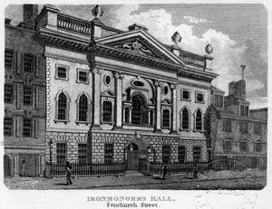 Ironmongers Hall, Fenchurch Street, City de Londres, 1812