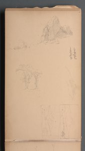 Carnet de croquis, page 09 : Montagnes et rochers, 1859 - Sanford Robinson Gifford