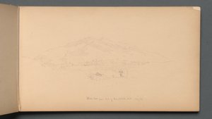 Carnet de croquis, page 12: Montagnes Blanches depuis le pied de Randolph Hill, 1859 - Sanford Robinson Gifford