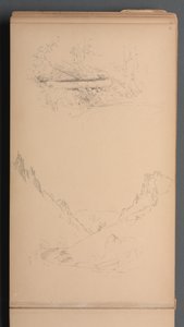 Carnet de croquis, page 15 : Paysages, Berlin Falls, 1859 - Sanford Robinson Gifford
