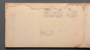 Sketchbook, page 39 : Vignittes du paysage du Maine - Sanford Robinson Gifford