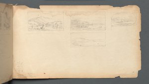 Carnet de croquis, page 40 : Paysage du Maine, 1859 - Sanford Robinson Gifford