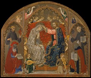 Couronnement de la Vierge avec des saints - Sano di also Ansano di Pietro di Mencio Pietro