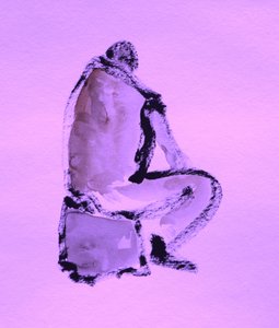 Figure abstraite violette