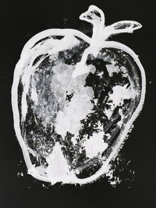Pomme blanche abstraite