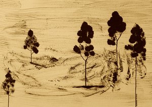 Paysage minimaliste en sépia - Santhosh ch