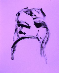 Visage abstrait et pensif
